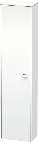 Tall cabinet, BR1320L1018 Hinge position: Left, White Matt, Decor, Handle Chrome