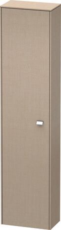 Tall cabinet, BR1320L1075 Hinge position: Left, Linen Matt, Decor, Handle Chrome