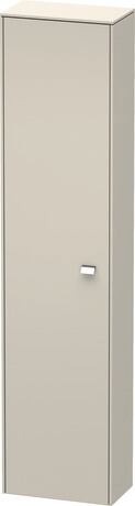 Tall cabinet, BR1320L1091 Hinge position: Left, taupe Matt, Decor, Handle Chrome