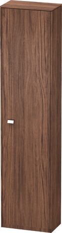 Tall cabinet, BR1320R1021 Hinge position: Right, Walnut dark Matt, Decor, Handle Chrome