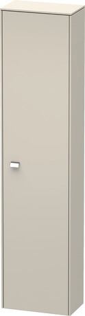 Tall cabinet, BR1320R1091 Hinge position: Right, taupe Matt, Decor, Handle Chrome