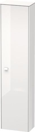 Tall cabinet, BR1320R2222 Hinge position: Right, White High Gloss, Decor, Handle White