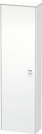 Tall cabinet, BR1321L1018 Hinge position: Left, White Matt, Decor, Handle Chrome