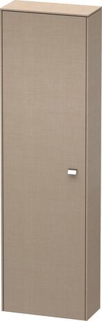 Tall cabinet, BR1321L1075 Hinge position: Left, Linen Matt, Decor, Handle Chrome