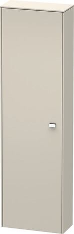 Tall cabinet, BR1321L1091 Hinge position: Left, taupe Matt, Decor, Handle Chrome