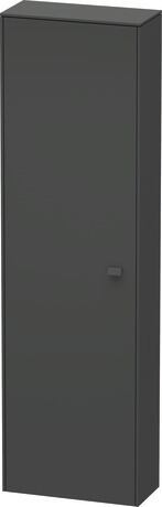 Tall cabinet, BR1321L4949 Hinge position: Left, Graphite Matt, Decor, Handle Graphite