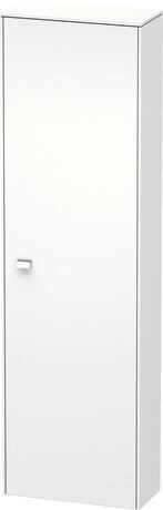 Tall cabinet, BR1321R1018 Hinge position: Right, White Matt, Decor, Handle Chrome