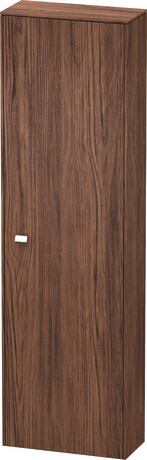 Tall cabinet, BR1321R1021 Hinge position: Right, Walnut dark Matt, Decor, Handle Chrome