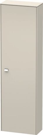 Tall cabinet, BR1321R1091 Hinge position: Right, taupe Matt, Decor, Handle Chrome