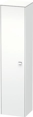 Tall cabinet, BR1330L1018 Hinge position: Left, White Matt, Decor, Handle Chrome