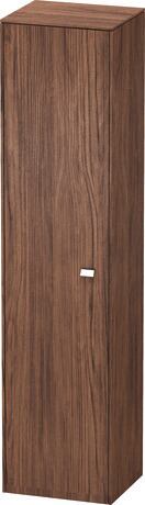 Tall cabinet, BR1330L1021 Hinge position: Left, Walnut dark Matt, Decor, Handle Chrome