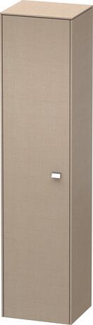 Tall cabinet, BR1330L1075 Hinge position: Left, Linen Matt, Decor, Handle Chrome