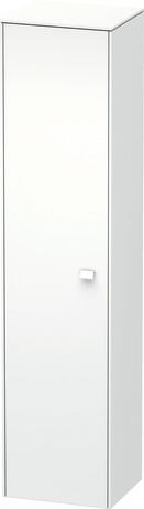 Tall cabinet, BR1330L1818 Hinge position: Left, White Matt, Decor, Handle White