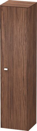 Tall cabinet, BR1330R1021 Hinge position: Right, Walnut dark Matt, Decor, Handle Chrome