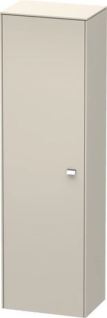 Tall cabinet, BR1331L1091 Hinge position: Left, taupe Matt, Decor, Handle Chrome