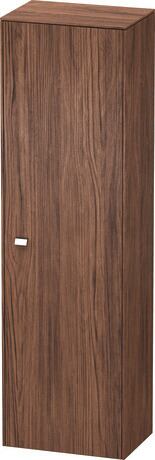 Tall cabinet, BR1331R1021 Hinge position: Right, Walnut dark Matt, Decor, Handle Chrome