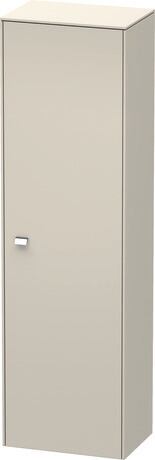 Tall cabinet, BR1331R1091 Hinge position: Right, taupe Matt, Decor, Handle Chrome