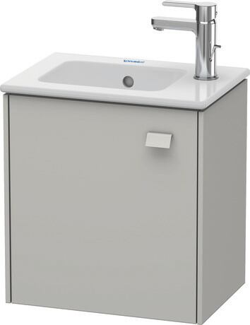 Vanity unit wall-mounted, BR4000L0707 Concrete grey Matt, Decor, Handle Concrete grey