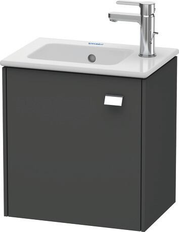 Vanity unit wall-mounted, BR4000L1049 Graphite Matt, Decor, Handle Chrome