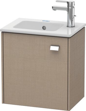 Vanity unit wall-mounted, BR4000L1075 Linen Matt, Decor, Handle Chrome