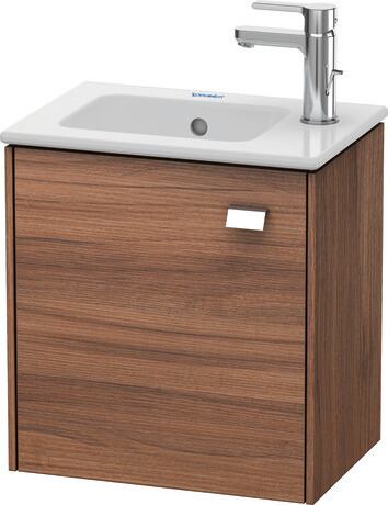 Vanity unit wall-mounted, BR4000L1079 Walnut Matt, Decor, Handle Chrome