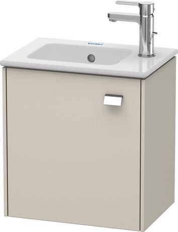 Vanity unit wall-mounted, BR4000L1091 taupe Matt, Decor, Handle Chrome