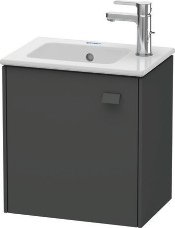 Vanity unit wall-mounted, BR4000L4949 Graphite Matt, Decor, Handle Graphite