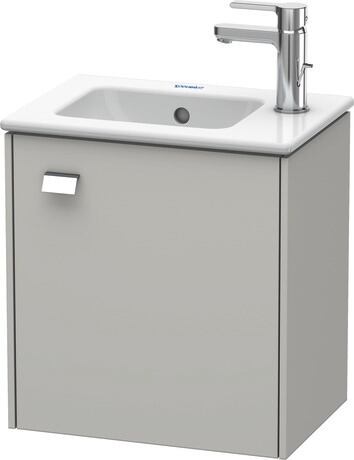 Vanity unit wall-mounted, BR4000R1007 Concrete grey Matt, Decor, Handle Chrome