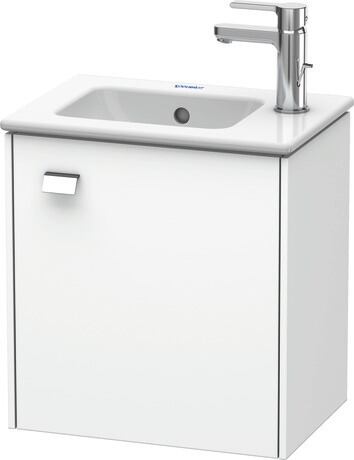 Vanity unit wall-mounted, BR4000R1018 White Matt, Decor, Handle Chrome