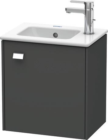 Vanity unit wall-mounted, BR4000R1049 Graphite Matt, Decor, Handle Chrome