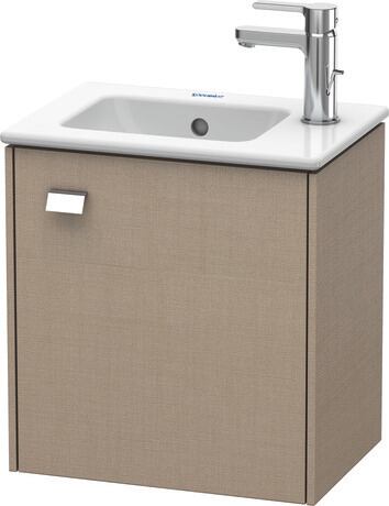 Vanity unit wall-mounted, BR4000R1075 Linen Matt, Decor, Handle Chrome