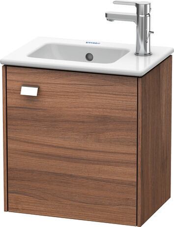 Vanity unit wall-mounted, BR4000R1079 Walnut Matt, Decor, Handle Chrome