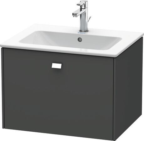 Vanity unit wall-mounted, BR400101049 Graphite Matt, Decor, Handle Chrome