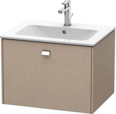 Vanity unit wall-mounted, BR400101075 Linen Matt, Decor, Handle Chrome