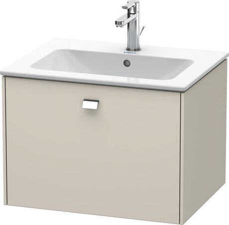 Vanity unit wall-mounted, BR400101091 taupe Matt, Decor, Handle Chrome