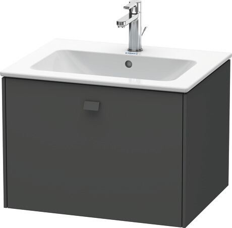 Vanity unit wall-mounted, BR400104949 Graphite Matt, Decor, Handle Graphite