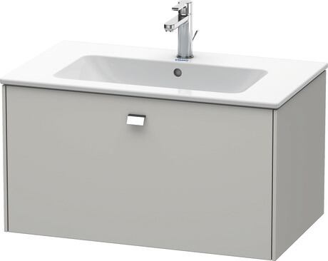 Vanity unit wall-mounted, BR400201007 Concrete grey Matt, Decor, Handle Chrome