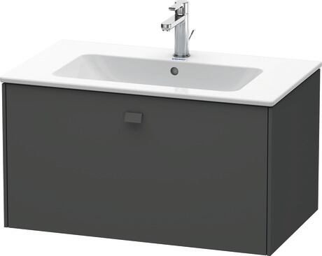 Vanity unit wall-mounted, BR400204949 Graphite Matt, Decor, Handle Graphite