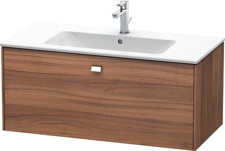 Vanity unit wall-mounted, BR400301079 Walnut Matt, Decor, Handle Chrome