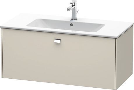 Vanity unit wall-mounted, BR400301091 taupe Matt, Decor, Handle Chrome