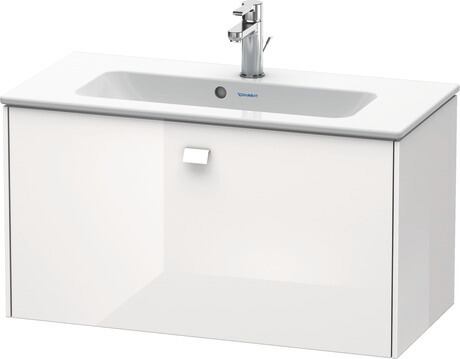 Vanity unit wall-mounted, BR401102222 White High Gloss, Decor, Handle White