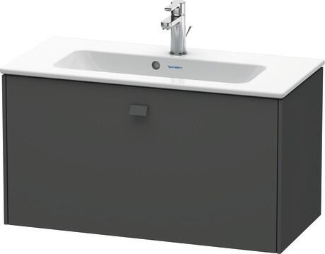 Vanity unit wall-mounted, BR401104949 Graphite Matt, Decor, Handle Graphite