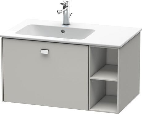 Vanity unit wall-mounted, BR401201007 Concrete grey Matt, Decor, Handle Chrome