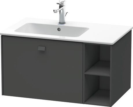 Vanity unit wall-mounted, BR401204949 Graphite Matt, Decor, Handle Graphite