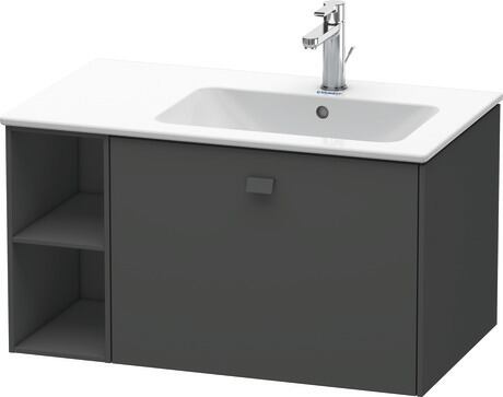 Vanity unit wall-mounted, BR401404949 Graphite Matt, Decor, Handle Graphite