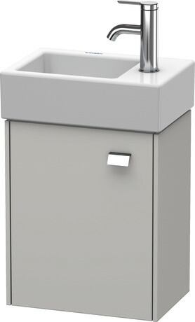 Vanity unit wall-mounted, BR4049L1007 Concrete grey Matt, Decor, Handle Chrome