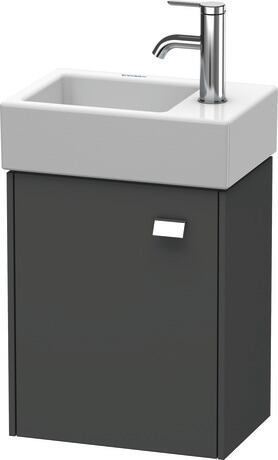 Vanity unit wall-mounted, BR4049L1049 Graphite Matt, Decor, Handle Chrome