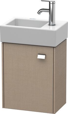 Vanity unit wall-mounted, BR4049L1075 Linen Matt, Decor, Handle Chrome