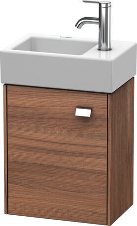 Vanity unit wall-mounted, BR4049L1079 Walnut Matt, Decor, Handle Chrome