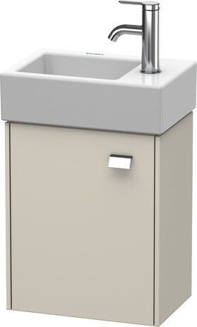 Vanity unit wall-mounted, BR4049L1091 taupe Matt, Decor, Handle Chrome